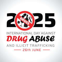International Day Against Drug Abuse & illicit Trafficking, no drugs