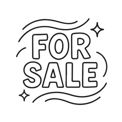 "For Sale" Handwritten Text Style