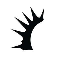 Antler silhouette icon graphic isolated deer horn illustration decorative element