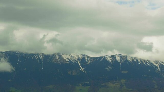 Cloudy Mountain Landscape Timelapse in Lessinia Italy