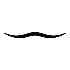 Simple black wavy line illustration for underline accent and design element use