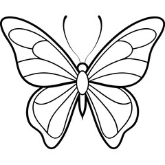 Elegant Butterfly One Line Drawing