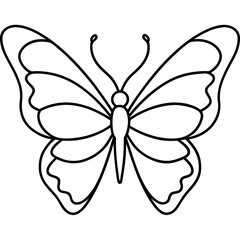 Elegant Butterfly One Line Drawing