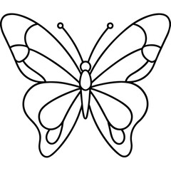 Elegant Butterfly One Line Drawing