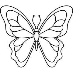 Elegant Butterfly One Line Drawing