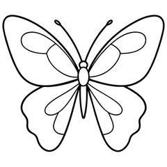 Elegant Butterfly One Line Drawing