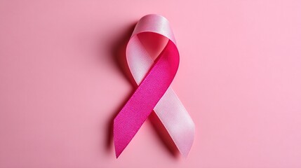 Breast cancer awareness pink ribbon for Wear pink day charity in october month for woman health and patient survivor fighting with breast tumor illness (bow isolated with clipping path)