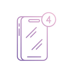 Notification icon vector stock illustration