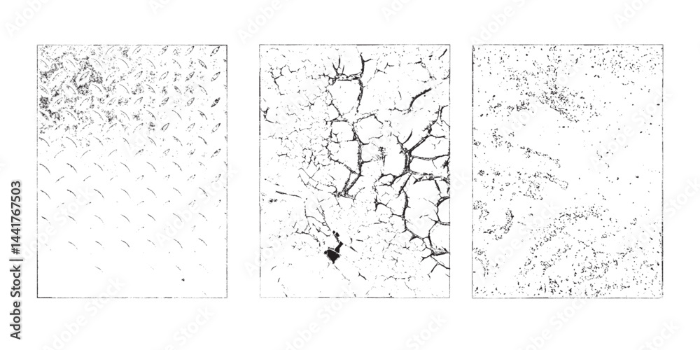 Leinwandbilder grunge urban backgrounds set.texture vector.dust overlay distress grain ,simply place illustration o