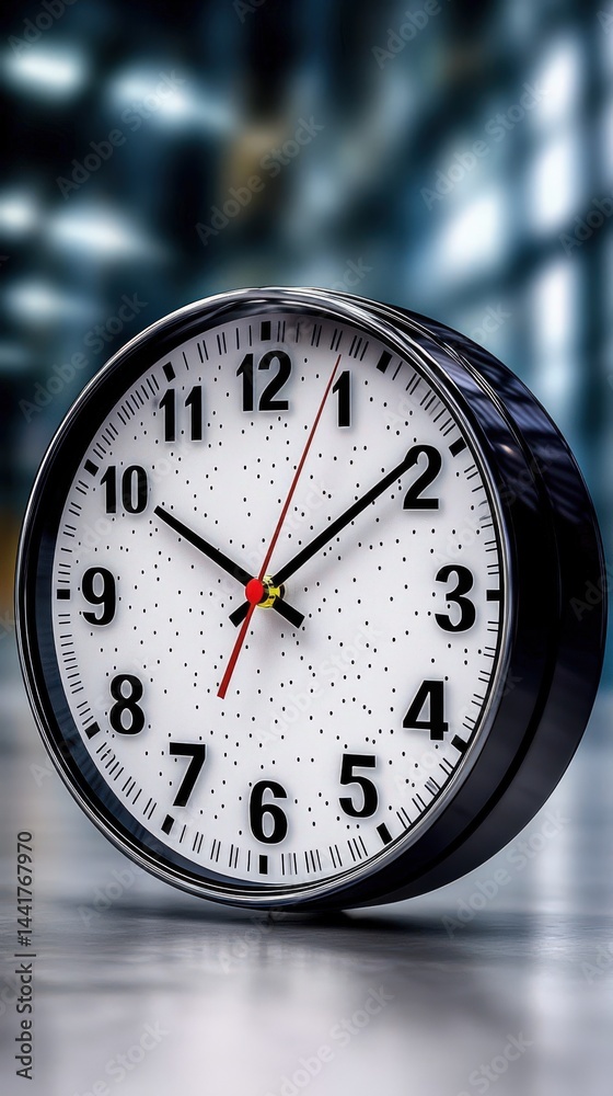 Poster Analog clock showcase industrial setting high-resolution image modern environment close-up view time concept