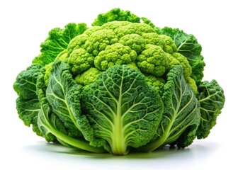 Giant Green Vegetable, Isolated,  White Background, Stock Photo, High-Resolution Image, Food Photography, Culinary Image, Fresh Produce