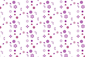 Vector seamless pattern with flower. Monochrome abstract floral background. Stylish monochrome texture. Seamless pattern with hand drawn flowers.