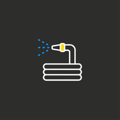 Water hose icons flat vector design