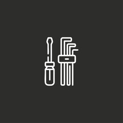 Tools icons flat vector design