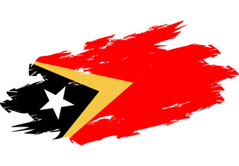 A vibrant depiction of the Timor-Leste flag emphasizing national pride and cultural identity