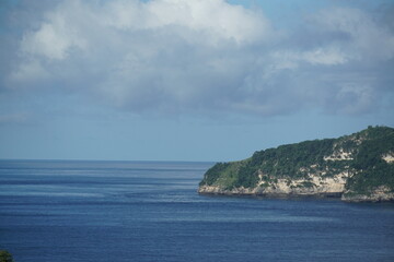 Coastal tranquility serene ocean view seascape photography scenic cliff panoramic perspective nature's beauty