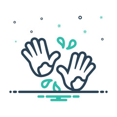 Mix icon for color in hand