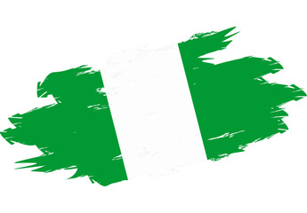 Illustration of Nigeria's flag featuring green, yellow, and red vertical stripes for use in educational or cultural contexts