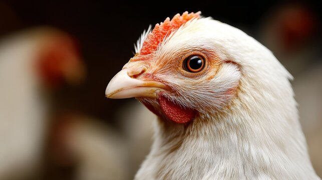 white hen portrait