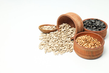 Sunflower seeds, tasty snack, concept of harvest