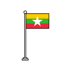 National Flag of Myanmar (Burma)