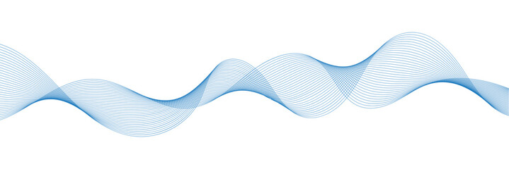 Abstract blue wavy on white background, Abstract vector background with blue wavy lines. Blue wave background. Blue lines vector illustration. Curved wave. Abstract wave element.