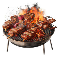 Barbecue grill png outdoor cooking grill png summer BBQ grill png 3d grill png transparent background image