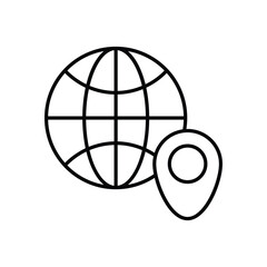 Globe icon vector stock illustration