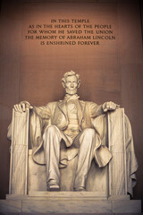 Abraham Lincoln Memorial Statue in Washington DC