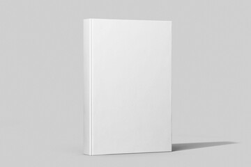 Naklejka premium blank 6x9 inch hardcover thick book realistic clay mockup template isolated