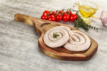 Natural spiral sausage for grill
