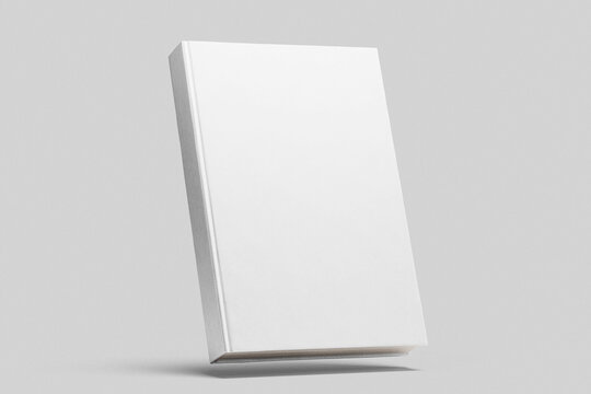 blank 6x9 inch hardcover thick book realistic clay mockup template isolated