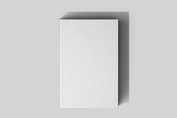 blank 6x9 inch hardcover thick book realistic clay mockup template isolated