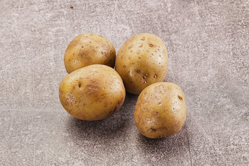 Young small raw baby potato