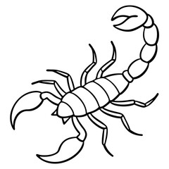 Elegant Scorpion One-Stroke Vector Design