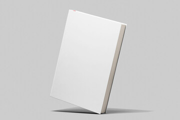 blank 6x9 inch hardcover thick book realistic clay mockup template isolated