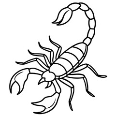 Elegant Scorpion One-Stroke Vector Design