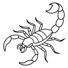 Elegant Scorpion One-Stroke Vector Design