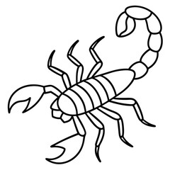 Elegant Scorpion One-Stroke Vector Design