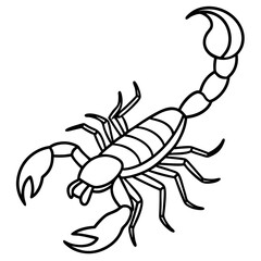 Elegant Scorpion One-Stroke Vector Design