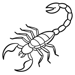 Elegant Scorpion One-Stroke Vector Design