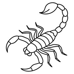 Elegant Scorpion One-Stroke Vector Design