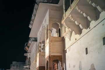 Pushkar Lake and ghats with pilgrims, Rajasthan, India &ndash; spiritual travel destination