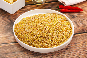 Dry wheat bulgur fow cooking