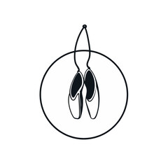Ballet Pointe Shoes Hanging in a Circle © Roxxxxxxxxx