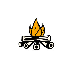 Campfire Illustration Simple Design