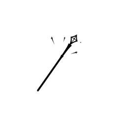 Magic Wand with Diamond Top Sparkling Icon