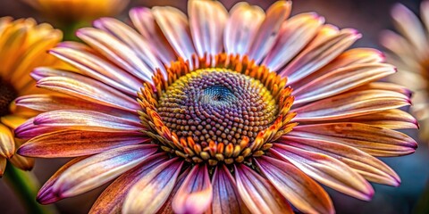 Dry Daisy Closeup, Withered Flower Photography, Rule of Thirds Composition, Floral Macro Image