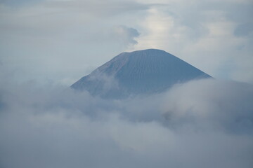 Mountain eruption view volcano landscape nature photography cloudy atmosphere aerial perspective natural wonder