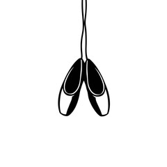 Hanging Ballet Pointe Shoes Black and White Illustration © Roxxxxxxxxx
